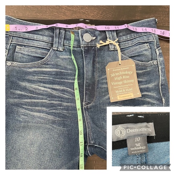 DEMOCRACY AB Technology High Rise Raw hems Women's Jeans-Sizes 8 & 10 - Picture 10 of 11